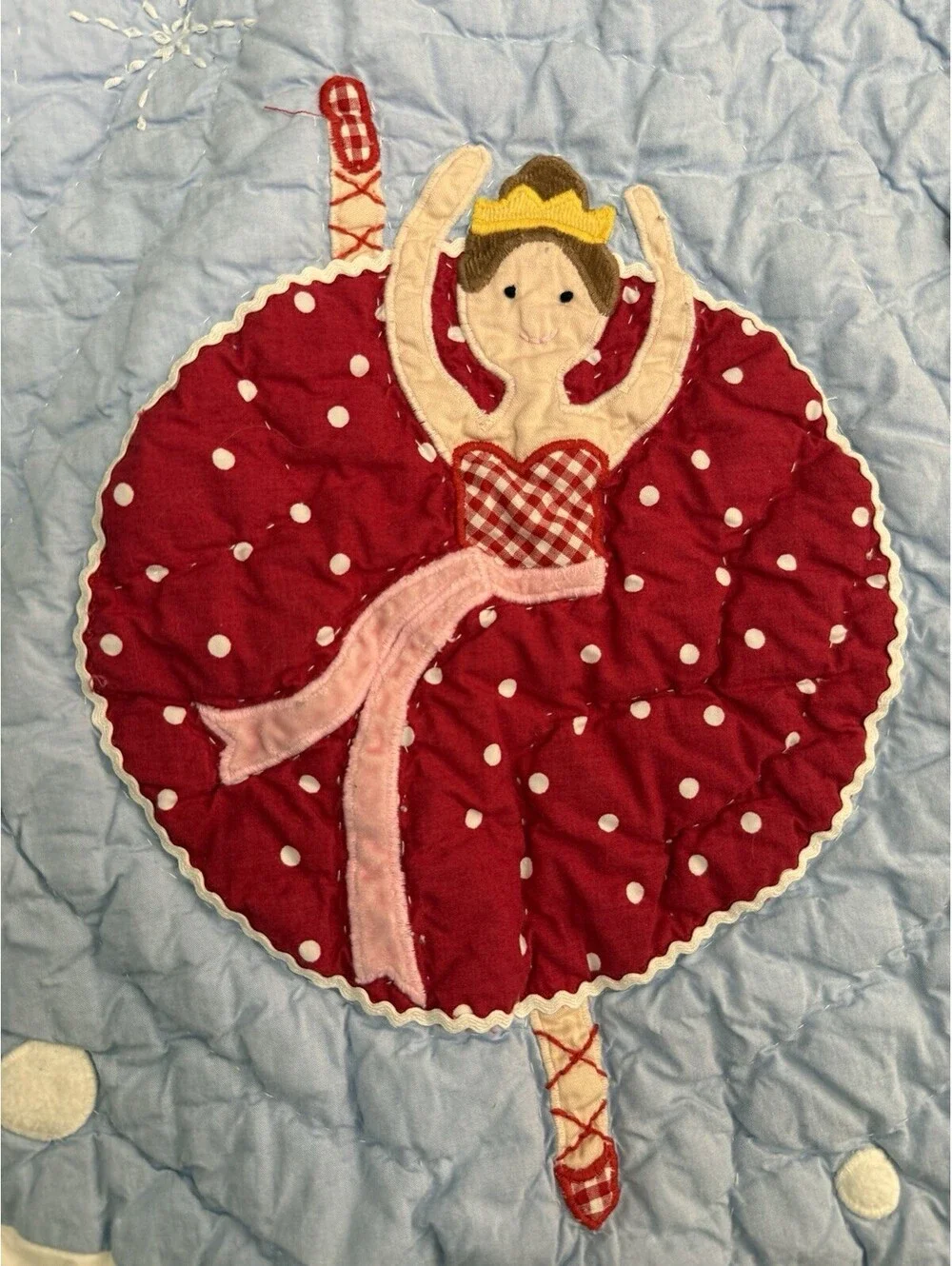 Pottery Barn Kids Christmas Tree Skirt Santa Snowman Ballerina Reindeer